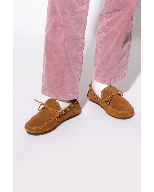 Isabel Marant Pink "Fitza" Loafers Shoes