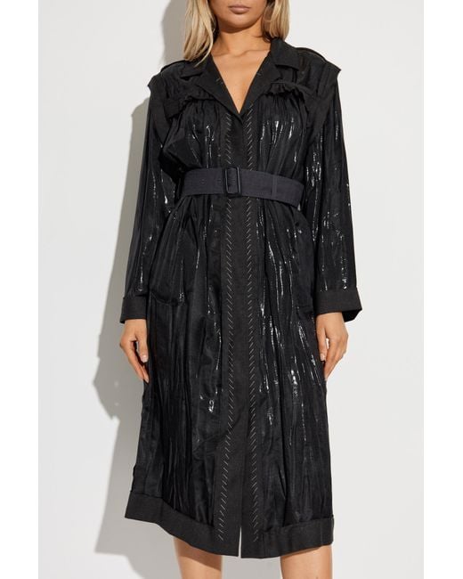 Maison Margiela Black Dress Made Of Combined Fabrics