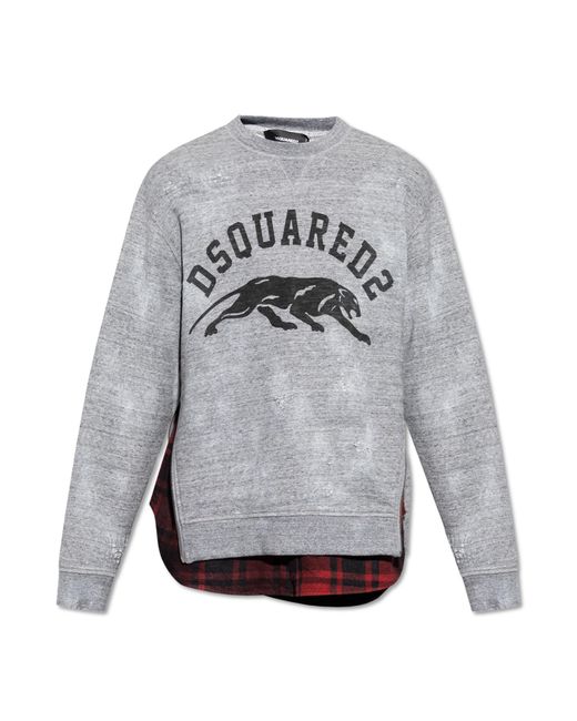 DSquared² Gray Sweatshirt With Logo for men