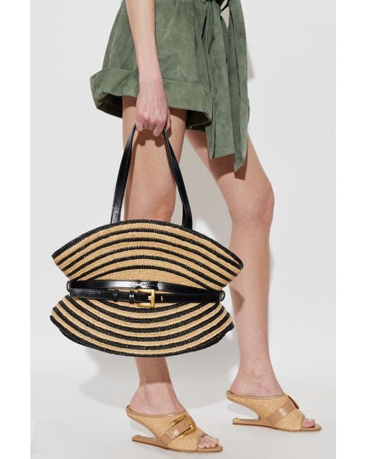 Balmain Green "Shuffle Medium" Bag