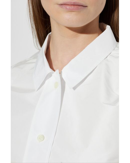 Jil Sander White Lightweight Jacket With Drawstring