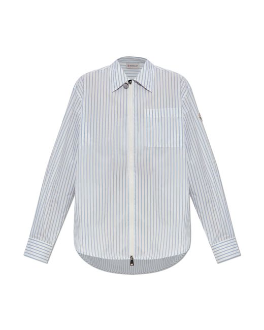 Moncler Natural Shirt With Striped Pattern "Camicia"