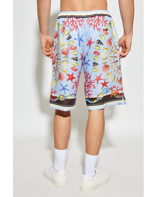 Dolce & Gabbana Red Shell Motif Shorts for men