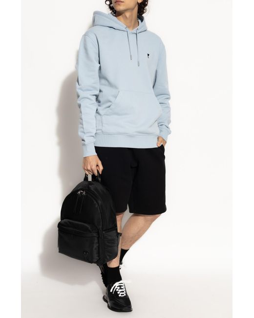 AMI Black Logo Shorts for men