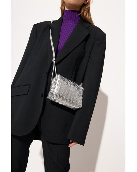 Bottega Veneta Metallic 'loop Mini' Shoulder Bag