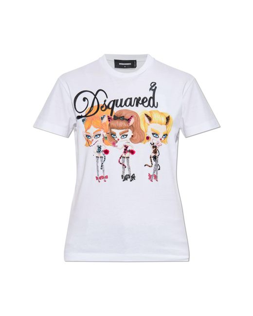 Dsquared² White Cotton T-Shirt
