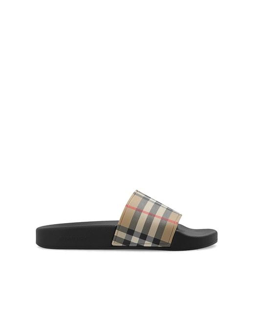 Burberry Black Women Vintage Check Slides