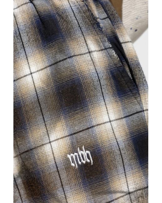 M I S B H V Black Plaid Trousers for men