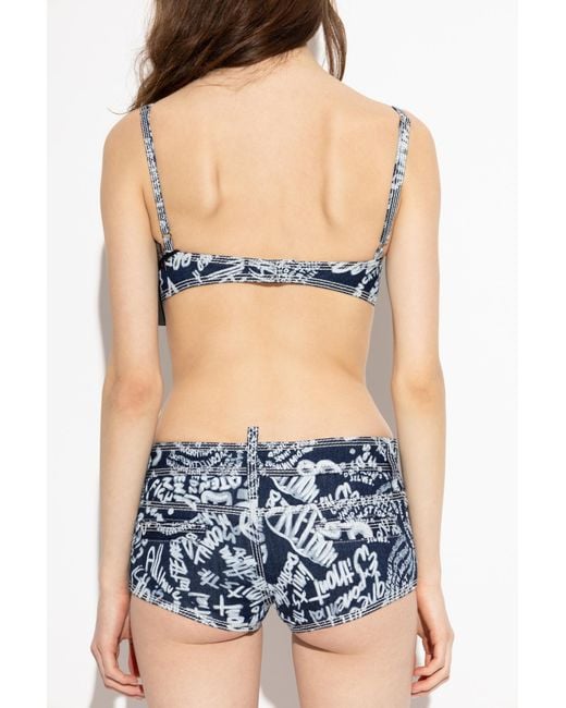 DSquared² Multicolor Short Denim Top