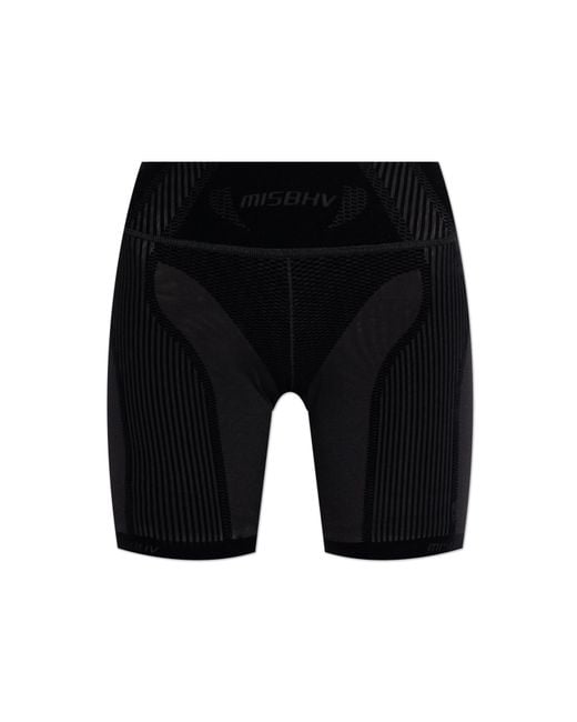M I S B H V Black Logo Shorts