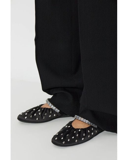 Jimmy Choo Black 'Jade' Ballet Flats