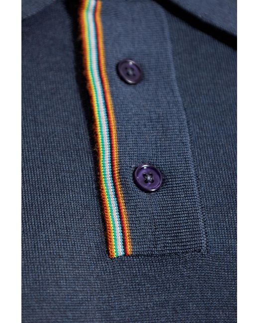 Paul Smith Blue Wool Polo for men