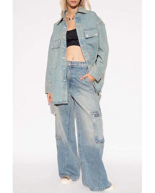 Amiri Jeans With Logo in Blue | Lyst