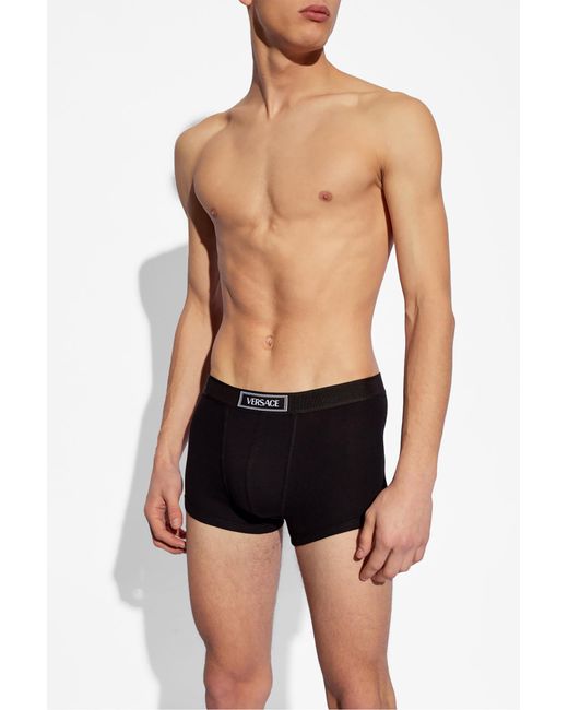 Versace Black Cotton Boxers for men