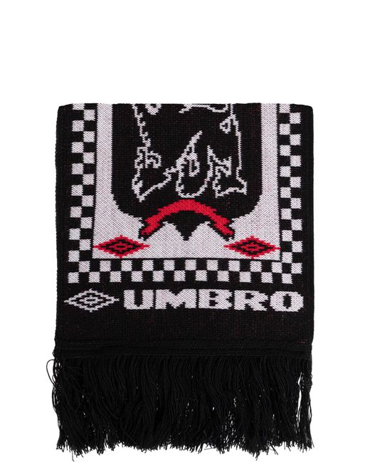 Umbro Black Scarf With Fringes for men