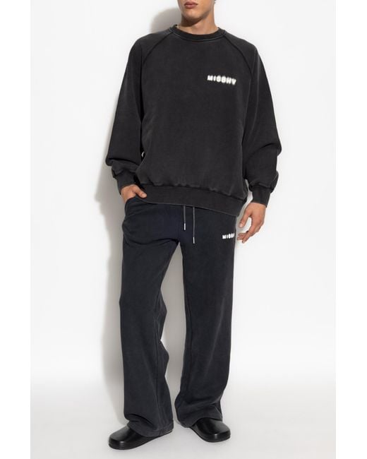 M I S B H V Black Sweatshirt With Logo for men