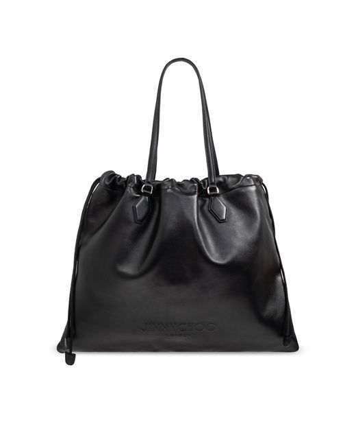 Jimmy Choo Black Shopper Bag "Drawstring Large"