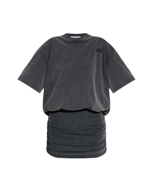 T By Alexander Wang Black Cotton Dress