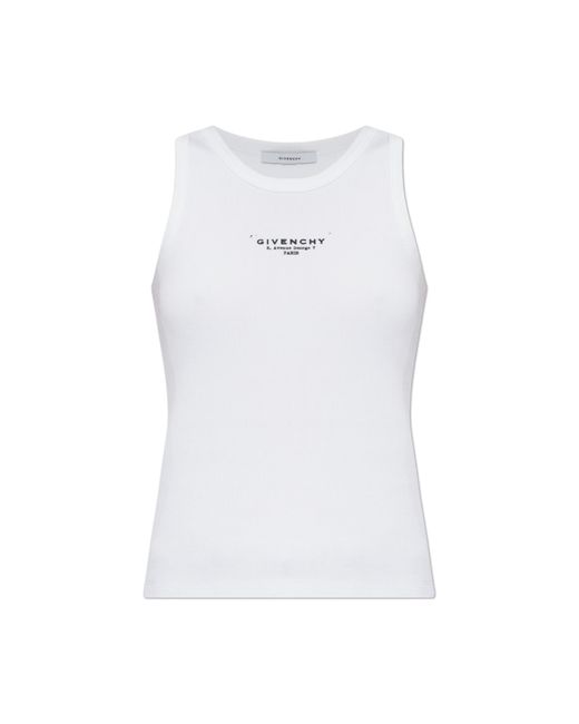 Givenchy Black Top With Printed Logo