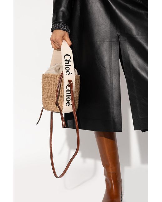 Chloé Natural 'Woody Small' Bucket Bag