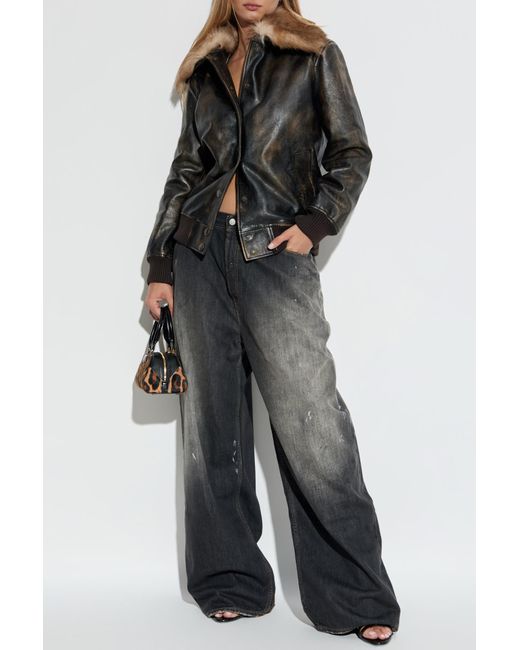 Dolce & Gabbana Black Dolce & Gabbana Leather Jacket