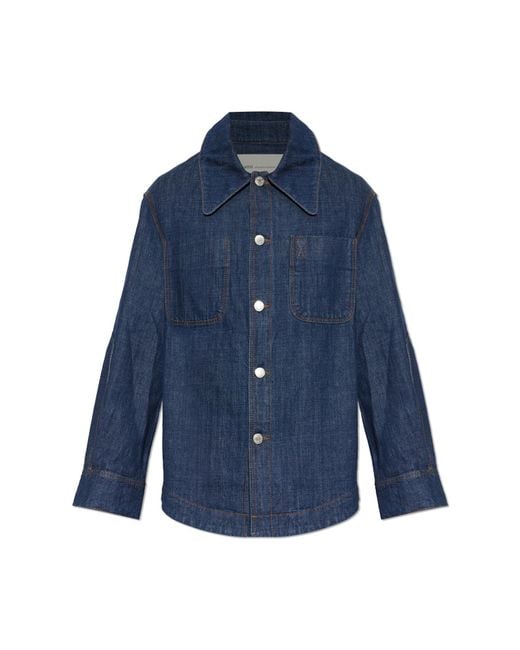 AMI Blue Denim Shirt 'Oversize' for men