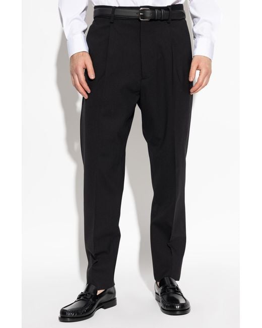 DSquared² Black Woolen Trousers for men