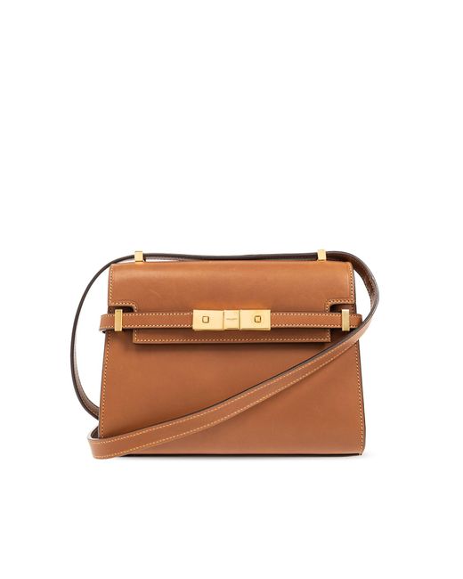 Saint Laurent Brown ‘Manhattan Mini’ Shoulder Bag