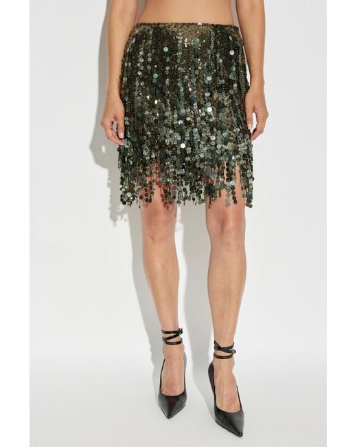 Blumarine Green Sequin Skirt