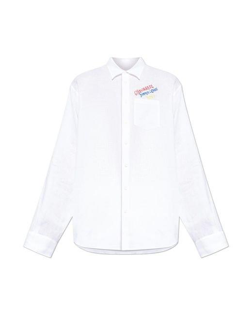 DSquared² White Shirt Capsule `summer Lovers`, for men