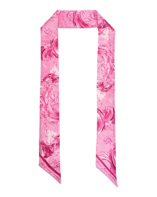 Versace Jeans Couture Pink Silk Scarf