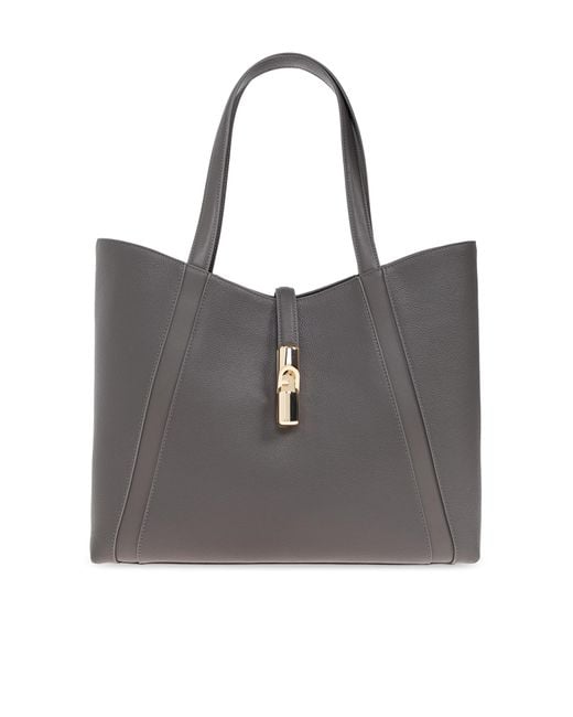Furla Black "Goccia Large" Shopper Bag