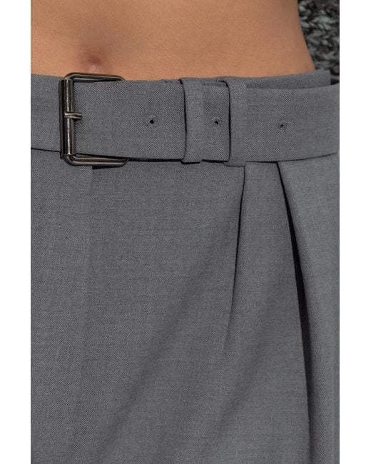Dries Van Noten Gray Wool Trousers