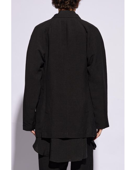 Yohji Yamamoto Black Blazer With Pockets, for men