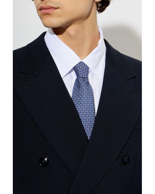 Ferragamo Blue Silk Tie for men