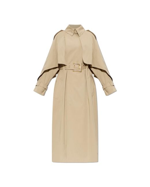 Balmain Natural Trench Coat With Belt