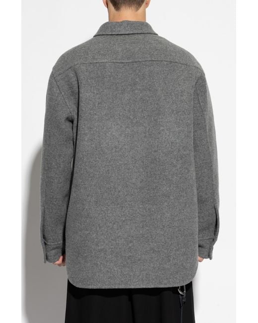 Jil Sander Gray Wool Shirt for men