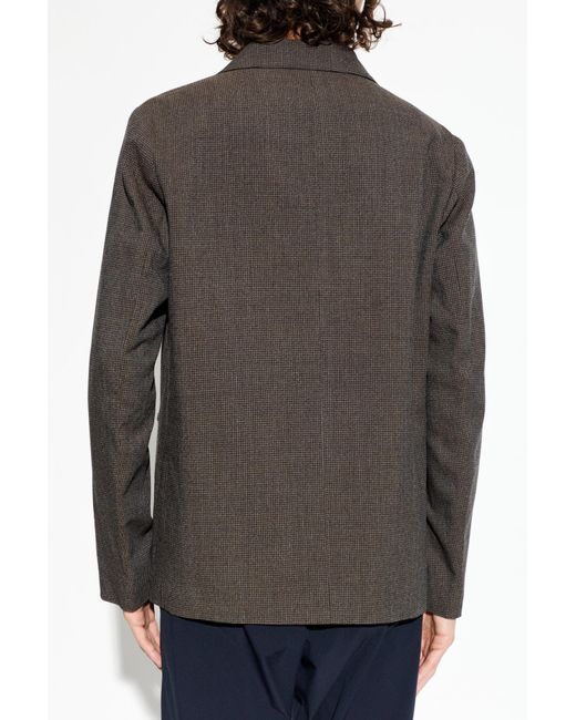 Paul Smith Black Wool Blazer With Check Pattern for men