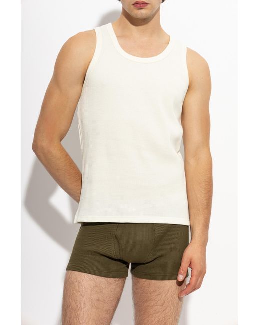 MM6 by Maison Margiela White Lingerie-Style Sleeveless Top for men