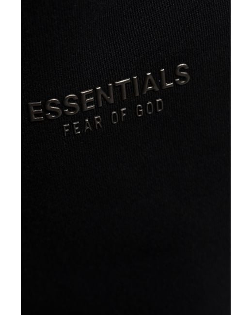 Fear Of God Black Sweatshirt With Printed Logo for men