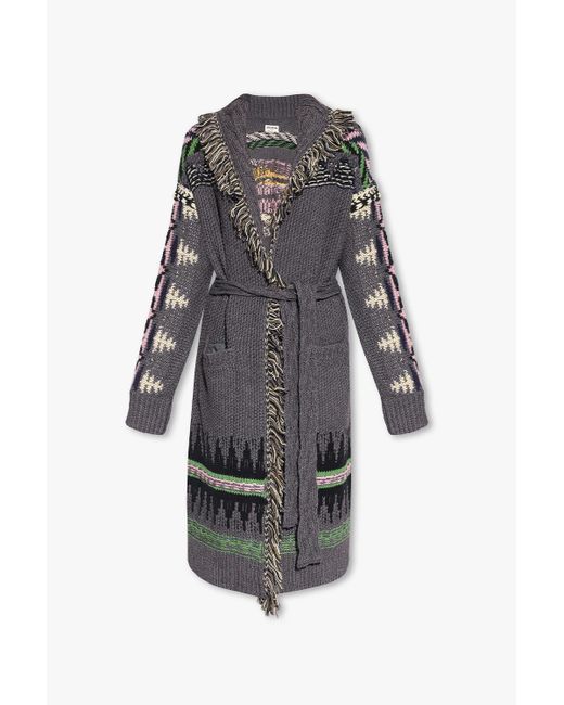 Zadig & Voltaire Wool Long Cardigan in Grey Lyst UK