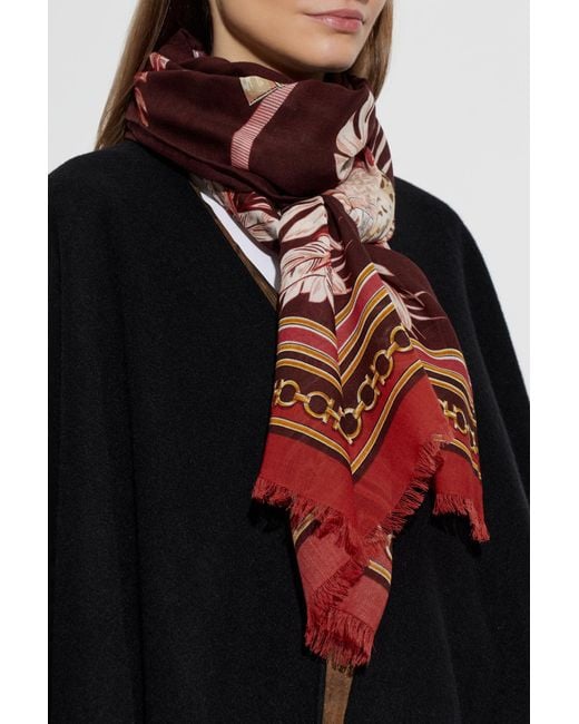 Ferragamo Red Wool Scarf