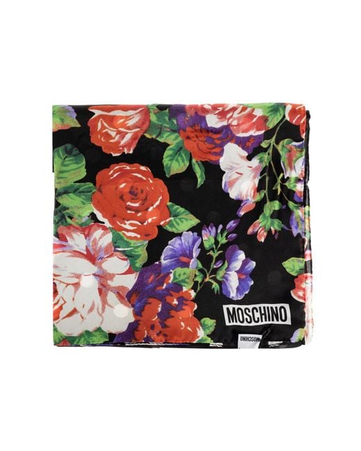 Moschino Black Silk Scarf