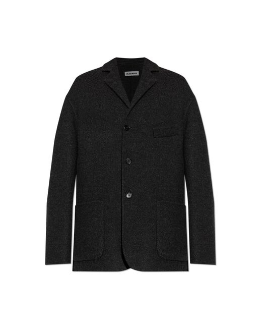 Jil Sander Black Wool Jacket for men