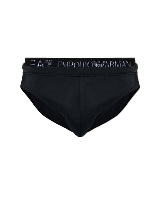 EA7 Black Swimming Briefs for men