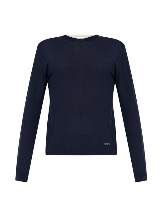 Versace Blue Single-Vent Blazer for men