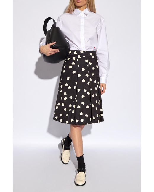 Kate Spade Black Skirt With Heart Pattern,