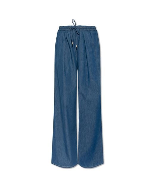 Emporio Armani Blue Wide Leg Pants