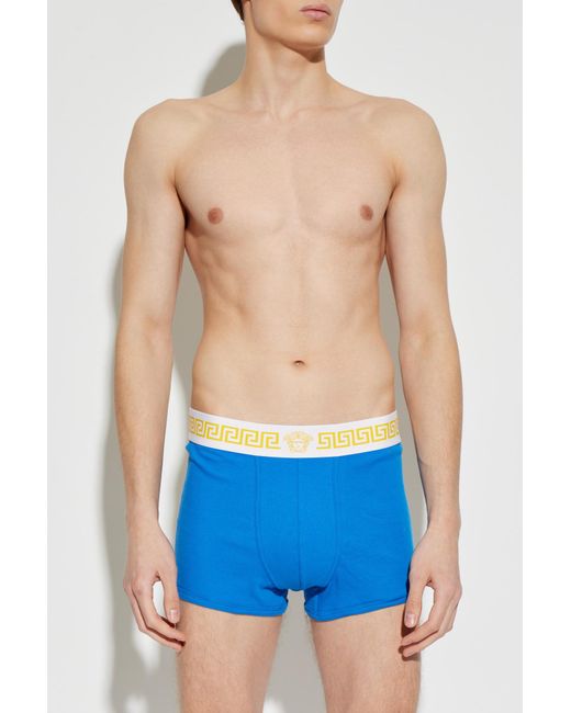 Versace Blue Cotton Boxers for men