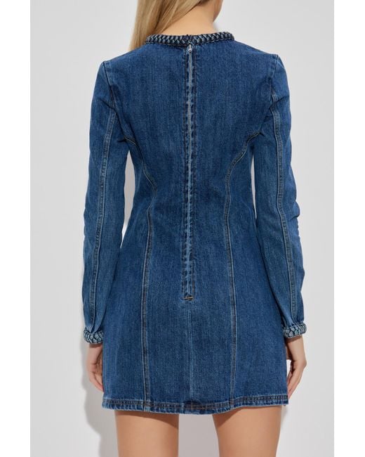 Self-Portrait Blue Denim Dress